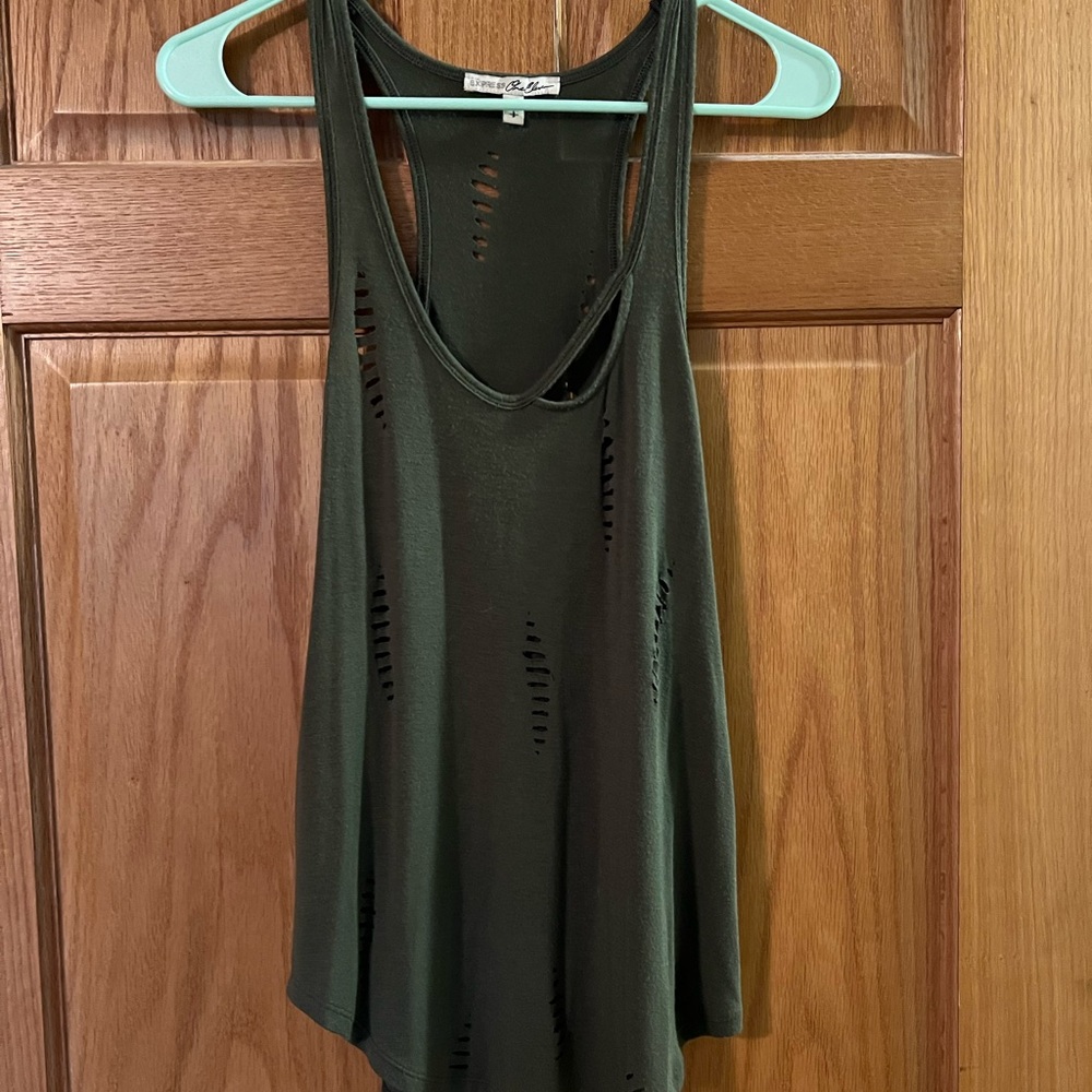 Olive green tank top